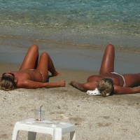 Pic #8 Crete - 3 Girls Topless With Thongs