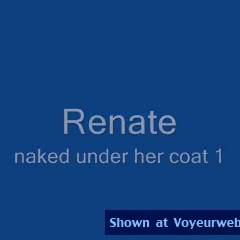 Nude Wife on heels:&nbsp;Renate Naked Under Her Coat 1