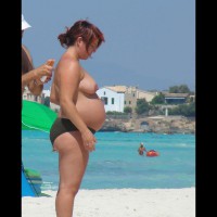 Pic #6 Beach Voyeur:&nbsp;Creaming Pregnant Wife