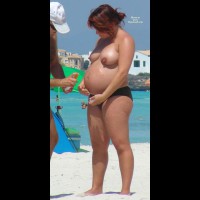 Pic #7 Beach Voyeur:&nbsp;Creaming Pregnant Wife