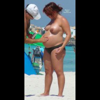 Pic #8 Beach Voyeur:&nbsp;Creaming Pregnant Wife