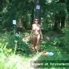 Nude Wife:&nbsp;Ami Walking On The Railroad Tracks