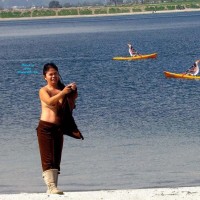 Pic #3 At The Public Beach - Beach, Brunette