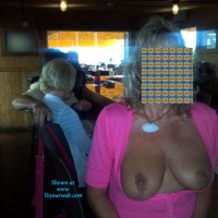 Pic #1 Out and About - Big Tits, Flashing, Public Exhibitionist, Public Place, Wife/wives