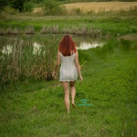 Pic #1 Green - Redhead, Nature, Medium Tits, Hard Nipples