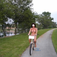 Pic #3 Nude Bike Ride - Big Tits, Public Place, Public Exhibitionist, Brunette, Pussy, Shaved