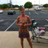 Pic #3 Walmart - Flashing, Public Exhibitionist, Public Place, Tattoos, Brunette, Young Woman