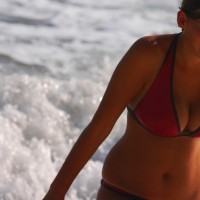 Pic #1 Breaking The Waves - Bikini Voyeur, Big Tits, Beach