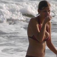 Pic #8 Breaking The Waves - Bikini Voyeur, Big Tits, Beach