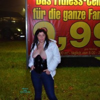 Pic #2 In The City - Big Tits, Brunette, Flashing, Public Exhibitionist, Public Place