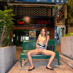 Pic #10 Night Flashing in Hong Kong - Big Tits, Flashing, Public Exhibitionist, Public Place, Shaved, Asian