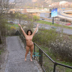 Pic #6 Jogging People Saw Me - Big Tits, Brunette, Flashing, Public Exhibitionist, Public Place, Shaved