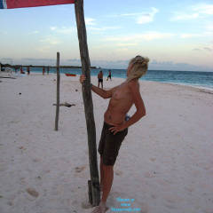 Pic #2 MILF 1954 Having Fun On The Beach - Beach, Blonde, Mature