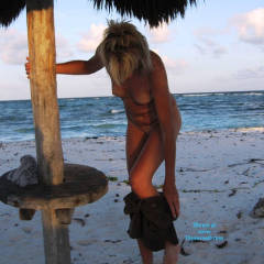 Pic #6 MILF 1954 Having Fun On The Beach - Beach, Blonde, Mature