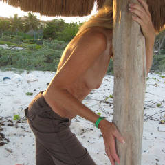 Pic #5 MILF 1954 Having Fun On The Beach - Beach, Blonde, Mature