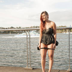 Pic #6 Sophie Changes Panties - Dressed, Flashing, High Heels Amateurs, Public Exhibitionist, Public Place, Redhead