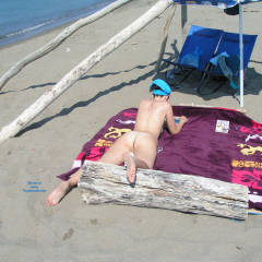 Pic #9 At The Beach - Beach, Big Tits, Brunette