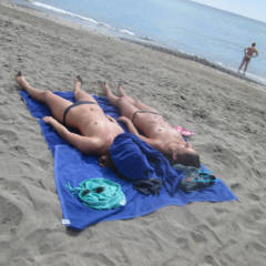 Pic #5 2 Topless Girls In Tenerife - Beach