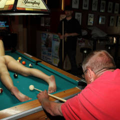 Pic #4 Monnie Visits The Local Tavern - Big Tits, Public Exhibitionist, Public Place