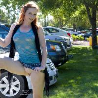 Pic #4 Fun At WalMart - Public Exhibitionist, Public Place, Shaved, Wife/wives, Flashing, Redhead