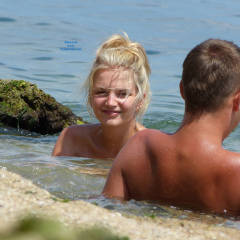 Pic #1 Cute Blonde - Beach, Big Tits, Blonde