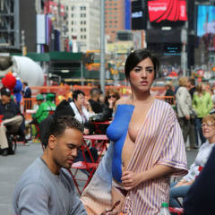 Pic #5 Times Square NYC Girls - Big Tits, Brunette