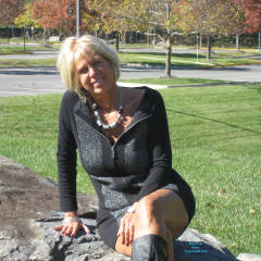 Pic #1 Before The Cold Weather Arrived - Big Tits, Blonde, Public Exhibitionist, Public Place