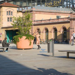 Pic #1 Train Station - Brunette, Public Exhibitionist, Public Place, Shaved