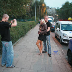 Pic #7 Justyna Flashing - Big Tits, Blonde, Flashing, Public Exhibitionist, Public Place