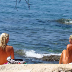 Pic #5 A Tall Beauty And Mom - Blonde, Beach