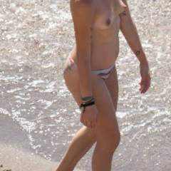 Pic #2 Topless Milf On A Beach Stroll - Beach