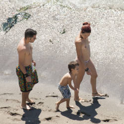 Pic #6 Topless Milf On A Beach Stroll - Beach