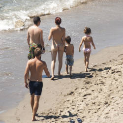 Pic #9 Topless Milf On A Beach Stroll - Beach