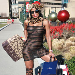 Pic #5 Holiday Shopping - See Through, Pussy, Public Exhibitionist, Flashing, Ebony, Big Tits, Wife/wives