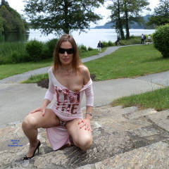 Pic #1 At The Worther Lake - Flashing, Public Exhibitionist, Public Place, Shaved