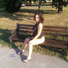 Pic #3 Summer Evening On Danube - Brunette, Public Exhibitionist, Public Place, Tattoos