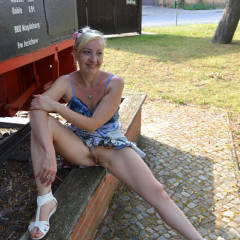 Pic #1 Weekend in Magdeburg Part 5 - Blonde, Flashing, Public Exhibitionist, Public Place