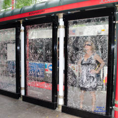 Pic #1 Flashing At The Bus Stop - Flashing, Public Exhibitionist, Public Place