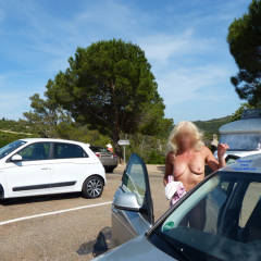 Pic #6 Nina In France - Blonde, Public Exhibitionist, Public Place