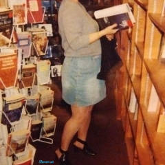 Pic #1 At The Bookstore - Big Tits, Public Exhibitionist, Public Place, Wife/wives