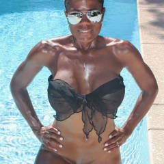 Pic #2 Slippery When Wet - Shaved, See Through, Ebony, Big Tits, Wet Tits