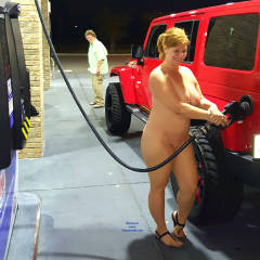 Pic #10 Chelly Naked At The Beach, Neighborhood And Bar - Big Tits, Flashing, Public Exhibitionist, Public Place, Redhead