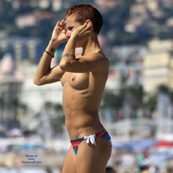 France, Nice - Beach, Beach Voyeur