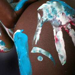 Pic #3 Body Painting Fun - Big Tits, Ebony