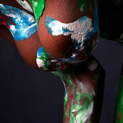 Pic #8 Body Painting Fun - Big Tits, Ebony