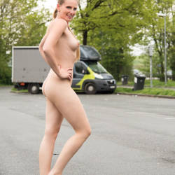 Pic #6 Bri At A Highway Rest Stop - Public Place, Public Exhibitionist, Flashing, Firm Ass, Big Tits, Shaved