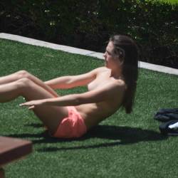 Pic #4 Sunbathing For Our Enjoyment - Medium Tits