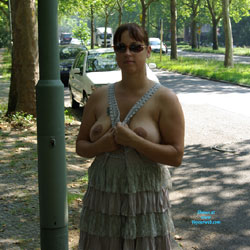 Relaxing At Park - Big Tits, Flashing, Public Exhibitionist, Public Place