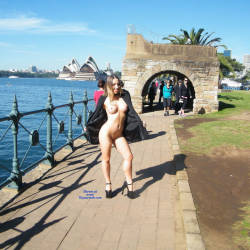 Pic #1 Getting Naked Outside - Big Tits, Flashing, High Heels Amateurs, Public Exhibitionist, Public Place