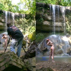 Pic #8 Nudes At A Waterfall - Big Tits, Nature